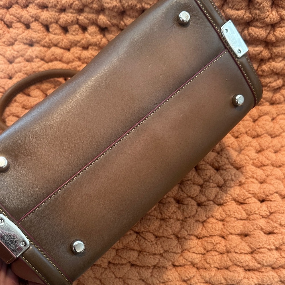 Coach Tan and Brown Leather Satchel - Picture 5 of 9